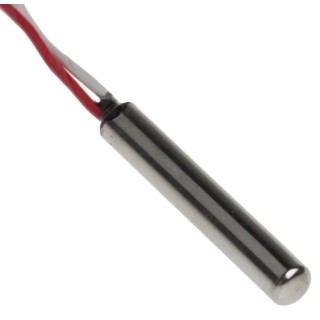 RS PRO PT1000 RTD Sensor 4 mm Diameter, 25 mm Length, 2 Wire, Class B Accuracy, 200°C Max PT1000