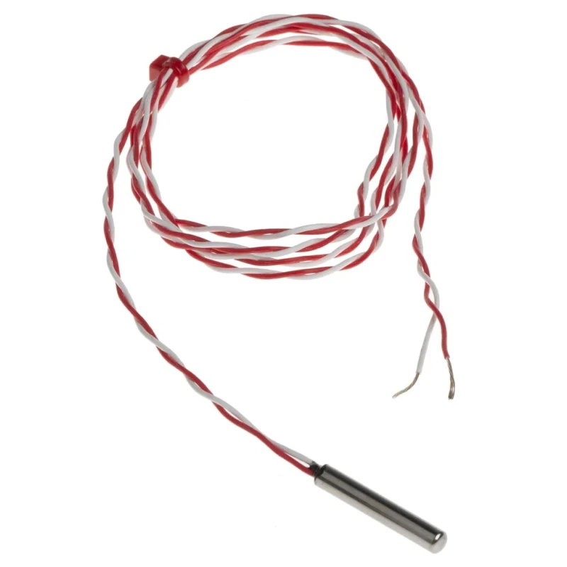 RS PRO PT1000 RTD Sensor 4 mm Diameter, 25 mm Length, 2 Wire, Class B Accuracy, 200°C Max PT1000