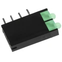Kingbright Green Right Angle PCB LED Indicator 3 mm T-1, 2 LEDs, 2.5 V L-4060VH/2GD