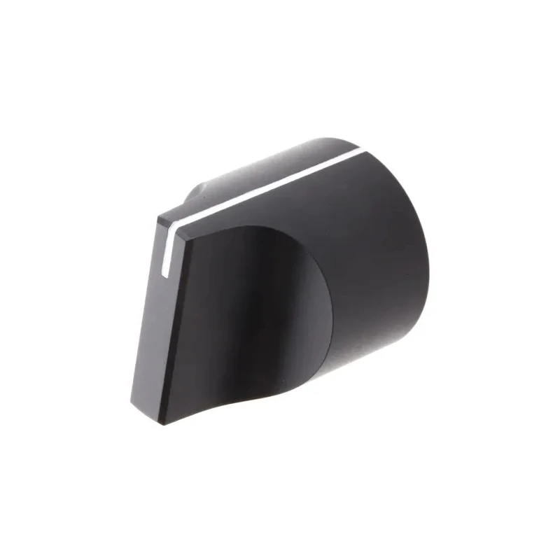 RS PRO Aluminium Black Potentiometer Knob 22 mm Diameter 26.7 mm Height Screw Fix for 6 mm Shaft 467-2508