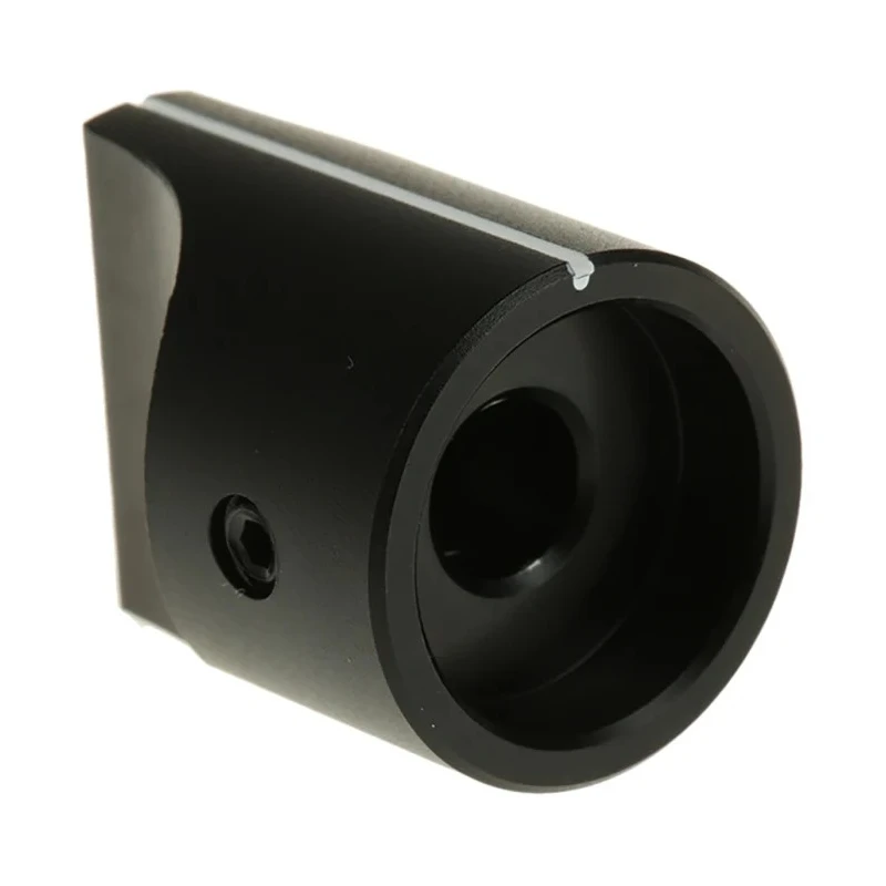 RS PRO Black Aluminium Potentiometer Knob 19 mm Diameter 25.4 mm Height Screw Fix 6.4 mm Shaft 467-2441