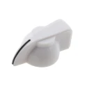 RS PRO 32 mm Diameter White Plastic Potentiometer Knob for 6.35 mm Shaft Screw Fix 467-2384