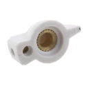 RS PRO 32 mm Diameter White Plastic Potentiometer Knob for 6.35 mm Shaft Screw Fix 467-2384