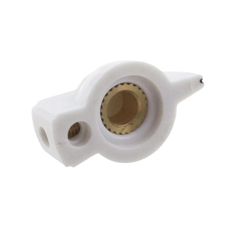 RS PRO 32 mm Diameter White Plastic Potentiometer Knob for 6.35 mm Shaft Screw Fix 467-2384