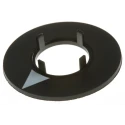 RS PRO 21 mm Knob Diameter Black Potentiometer Dial for 17 mm Shaft Circular 468-0739