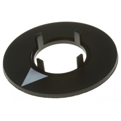 RS PRO 21 mm Knob Diameter Black Potentiometer Dial for 17 mm Shaft Circular 468-0739
