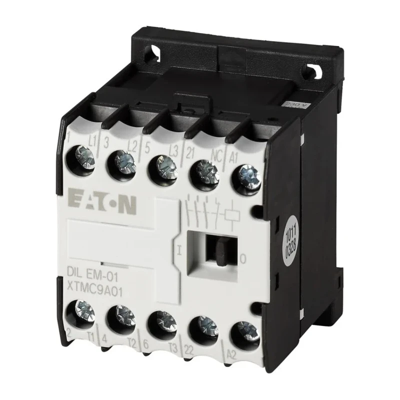 Eaton DILEM Contactor 24V DC Coil, 3-Pole, 9 A Contact Current, 4 kW Power Rating 010343 DILEM-01-G(24VDC)