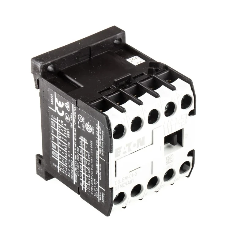 Eaton DILEM Contactor 24V DC Coil, 3-Pole, 9 A Contact Current, 4 kW Power Rating 010343 DILEM-01-G(24VDC)