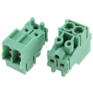Phoenix Contact PT 1.5/2-PVH-3.5 Series Pluggable Terminal Block, 2-Contact, 3.5 mm Pitch, 10A, Nylon Housing 1984015