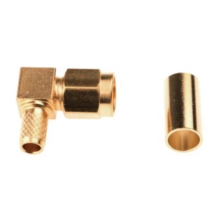 TE Connectivity SMA Series Coaxial Connector Cable Male SMA, 50 Ω, Right Angle Body Crimp 1-1478923-0