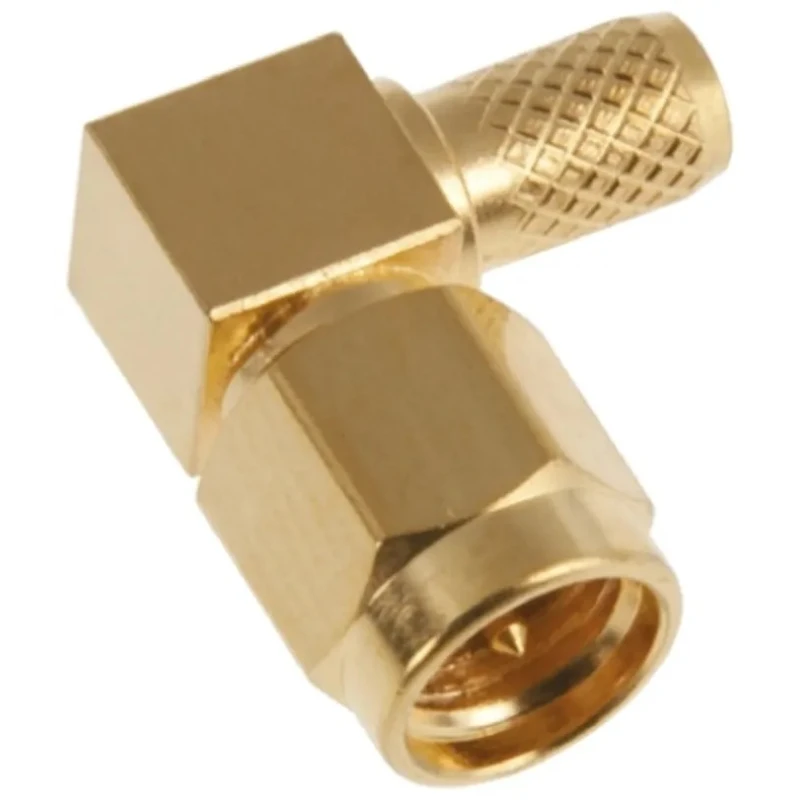 TE Connectivity SMA Series Coaxial Connector Cable Male SMA, 50 Ω, Right Angle Body Crimp 1-1478923-0