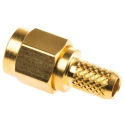 TE Connectivity SMA Series Coaxial Connector Cable Male SMA, 50 Ω, Straight Body Crimp 1-1478915-0
