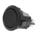 APEM Double Pole Round Rocker Switch Panel, DPST On-Off Operation, 12A Contact Current, 28V DC, IP66, Polyamide MR210R2NBB