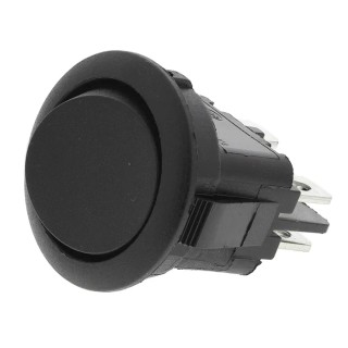 APEM Double Pole Round Rocker Switch Panel, DPST On-Off Operation, 12A Contact Current, 28V DC, IP66, Polyamide MR210R2NBB
