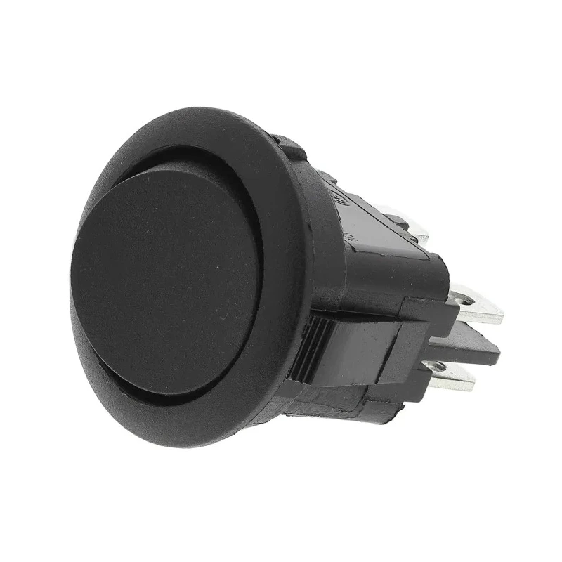 APEM Double Pole Round Rocker Switch Panel, DPST On-Off Operation, 12A Contact Current, 28V DC, IP66, Polyamide MR210R2NBB
