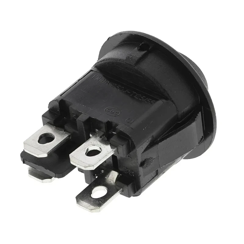 APEM Double Pole Round Rocker Switch Panel, DPST On-Off Operation, 12A Contact Current, 28V DC, IP66, Polyamide MR210R2NBB