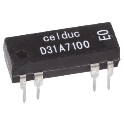 Celduc Reed Relay SPST 24V DC Coil 10W Power 2150Ω Resistance 100V DC Max 0.5A Max D31A7100