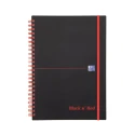Black n Red A5 Wirebound Hard Cover Notepad 140 Ruled Sheets 100080140
