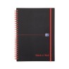 Black n Red A5 Wirebound Hard Cover Notepad 140 Ruled Sheets 100080140