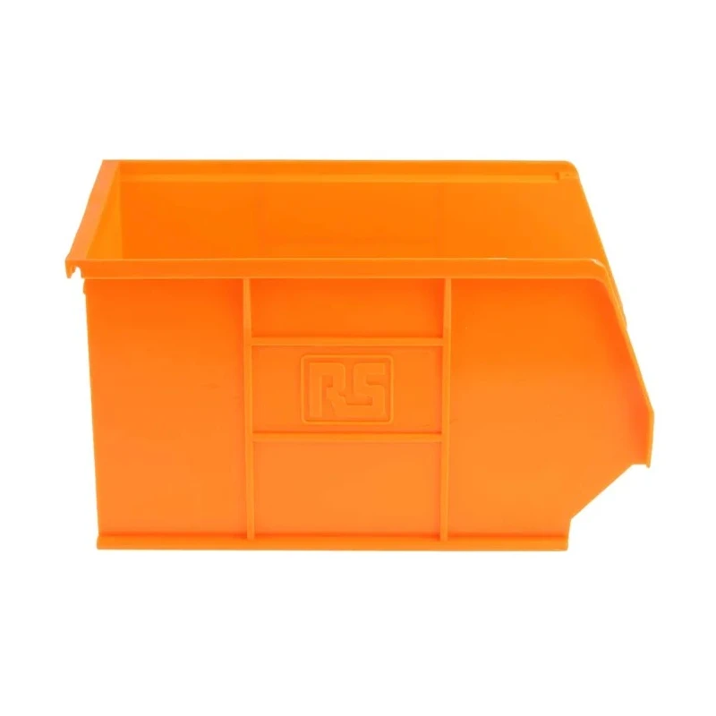 RS PRO Polypropylene Storage Bin 240 mm x 150 mm x 130 mm Orange 469-6778