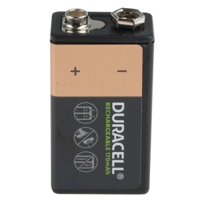 Duracell 170 mAh NiMH 9V Rechargeable Battery 5000394056008