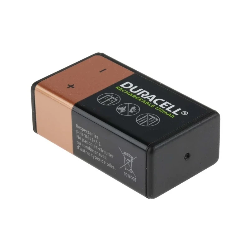 Duracell 170 mAh NiMH 9V Rechargeable Battery 5000394056008