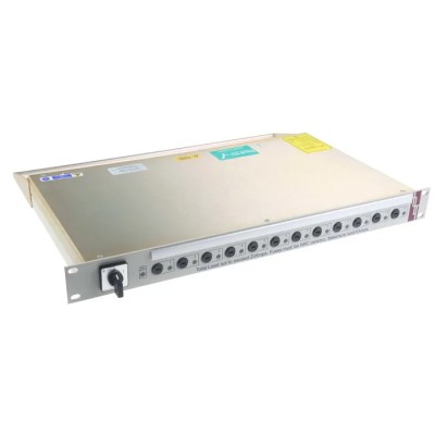 RS PRO 20A 250V 12 Gang Fused IEC C13 Socket Bar with Switchable Outputs 19in Rack Mount 472-6475