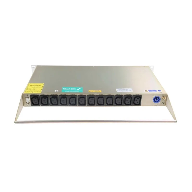 RS PRO 20A 250V 12 Gang Fused IEC C13 Socket Bar with Switchable Outputs 19in Rack Mount 472-6475