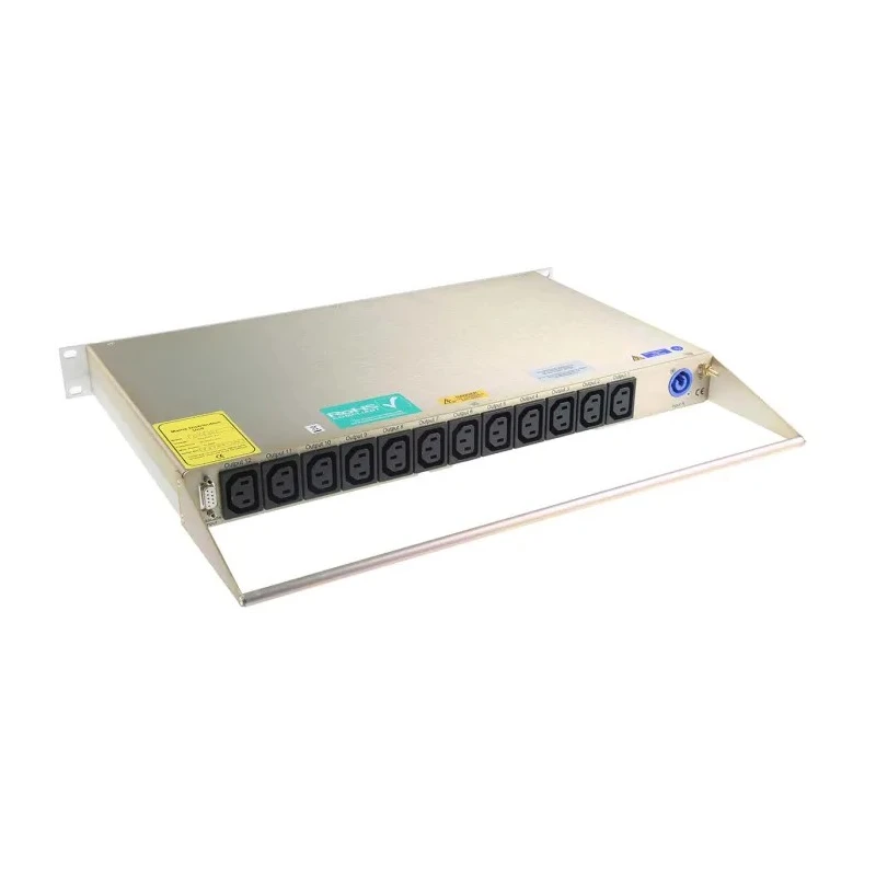 RS PRO 20A 250V 12 Gang Fused IEC C13 Socket Bar with Switchable Outputs 19in Rack Mount 472-6475