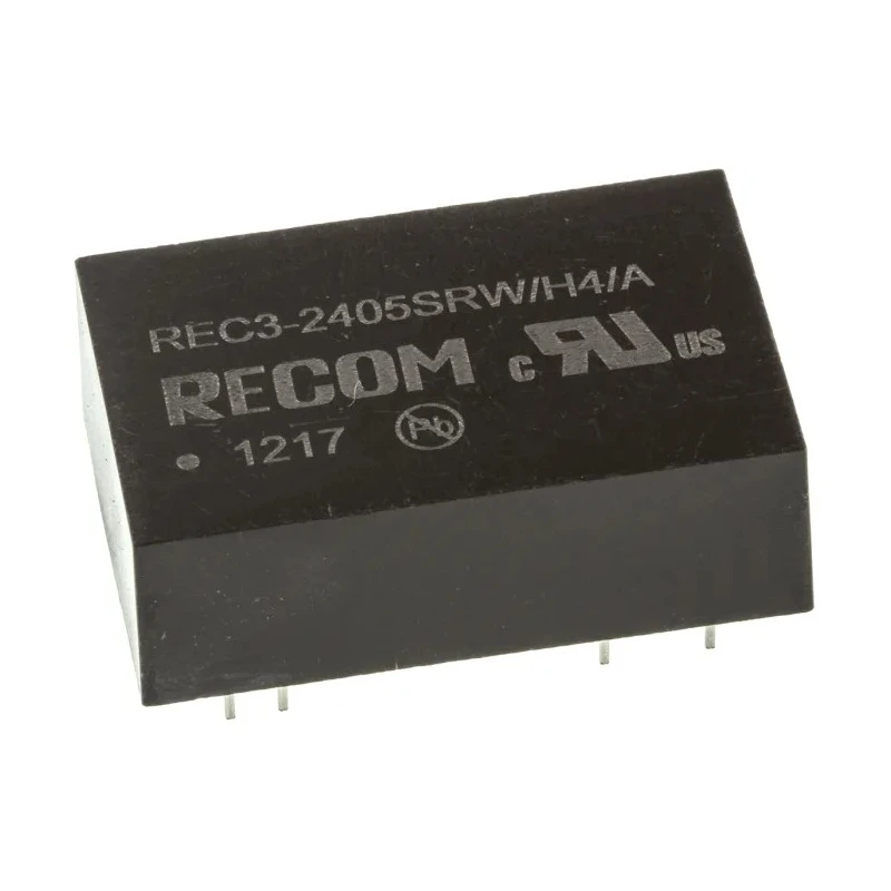 Recom DC/DC Converter Through Hole, 5V DC Output, 600 mA, 18-36V DC Input, 3W Power, DIP Package, 24 Pins, 85°C Max REC3
