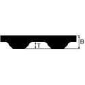 Contitech SYNCHROFLEX T Profile Timing Belt 16 mm Width, 1.5 m Length, 300 Teeth, Polyurethane Cord 16 / T5 / 1500 SS