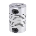 Ruland Aluminium Clamp Style Flexible Shaft Coupler, 25.4 mm OD, 8 mm Bore, 38.1 mm Length, 6000 RPM, 3.73 Nm FCMR25-8-8-A