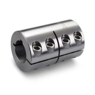 Ruland Stainless Steel Rigid Shaft Coupling 34 mm OD, Clamp Style, 60 Nm Torque Rating MCLC-16-16-SS