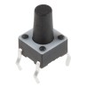 TE Connectivity IP67 Black Tactile Switch Button SPST 50mA 24 V dc PCB Momentary Actuator 5.9 mm FSM Series 1-1825910-4