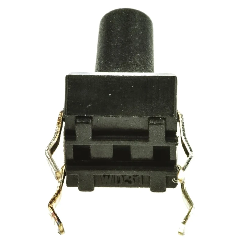 TE Connectivity IP67 Black Tactile Switch Button SPST 50mA 24 V dc PCB Momentary Actuator 5.9 mm FSM Series 1-1825910-4
