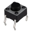 TE Connectivity Black Tactile Switch Button SPST 50mA 24 V dc Surface Mount 1.4 mm Actuator Length 1825910-6