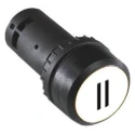 ABB Compact Series Illuminated Push Button Switch, Momentary, Panel Mount, 22 mm Cutout, SPST 1SFA619120R1015 CP12-10W-10