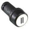 ABB Compact Series Illuminated Push Button Switch, Momentary, Panel Mount, 22 mm Cutout, SPST 1SFA619120R1015 CP12-10W-10