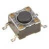 TE Connectivity IP67 Black Tactile Switch Button 0.7 mm SPST 50mA 12V AC 115V DC Surface Mount 2-1437565-7