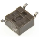 TE Connectivity IP67 Black Tactile Switch Button 0.7 mm SPST 50mA 12V AC 115V DC Surface Mount 2-1437565-7