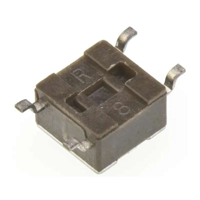TE Connectivity IP67 Black Tactile Switch Button 0.7 mm SPST 50mA 12V AC 115V DC Surface Mount 2-1437565-7