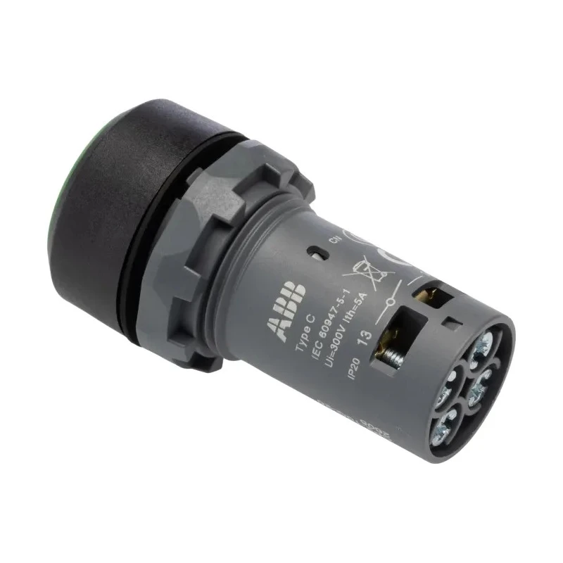 ABB Compact Series Push Button Switch Maintained DPST 22 mm Panel Cutout 2A 125V DC 230V AC IP20 IP66 IP67 IP69K CP2-10G-20