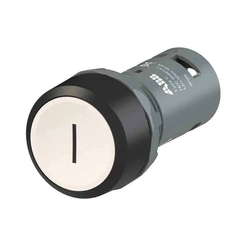 ABB Compact Series Illuminated Momentary Push Button Switch 22 mm Panel Cutout SPST Screw Terminal IP20 IP66 CP11-10W-10