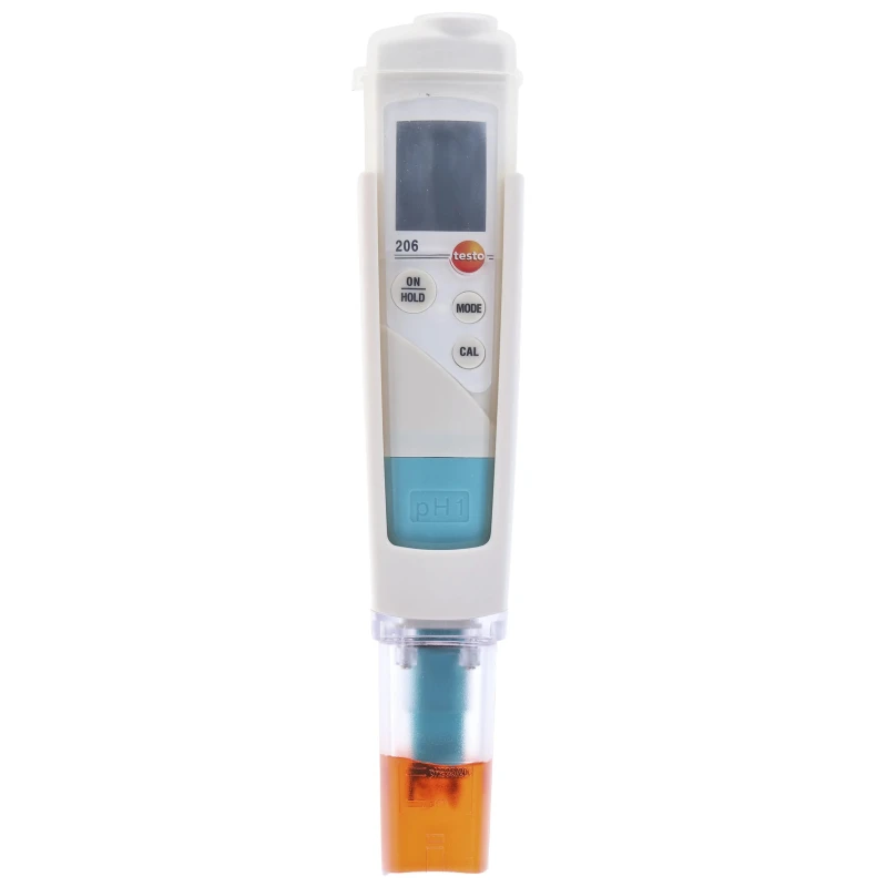 Testo pH Meter 206-pH1, ±0.02 pH Accuracy, 0.01 pH Resolution, 14 pH Max, 60°C Max 0563 2061