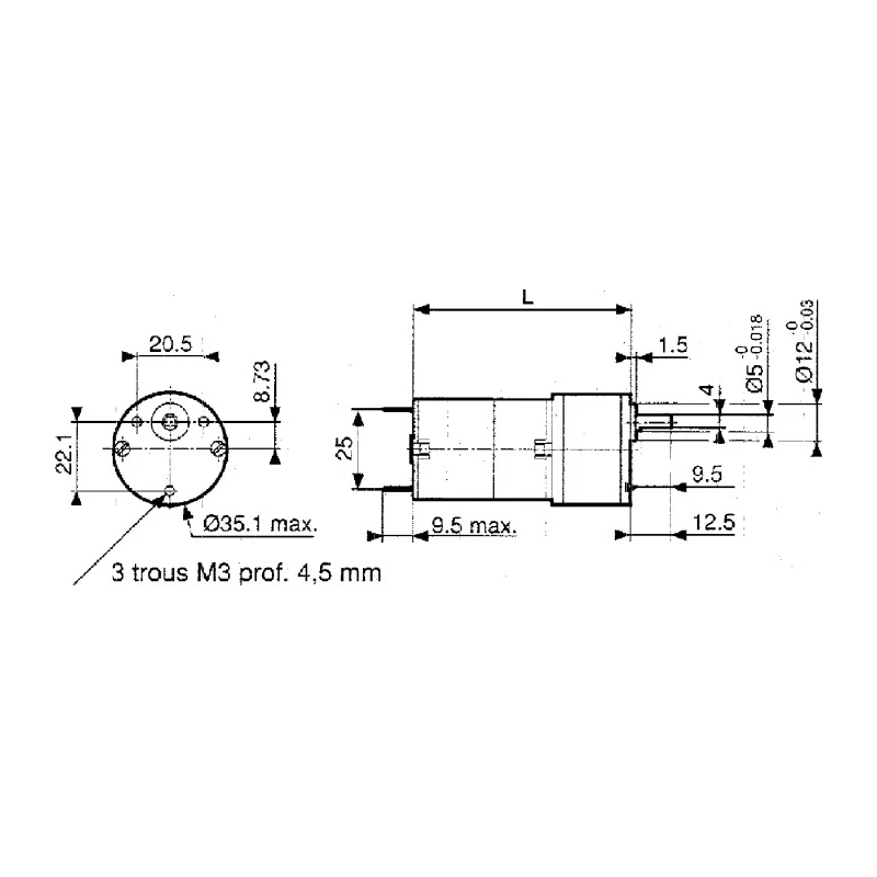 Crouzet Brushed Geared DC Geared Motor, 3 W, 12V, 50 Ncm Torque, 4.6 RPM, 5 mm Shaft Diameter Model 82862202