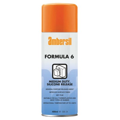 Ambersil Silicone Based Mould Release Agent Aerosol 400 ml Plastic Rubber Compatible 200°C 31535-AB