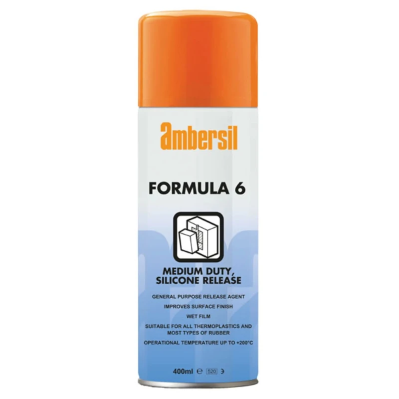 Ambersil Silicone Based Mould Release Agent Aerosol 400 ml Plastic Rubber Compatible 200°C 31535-AB