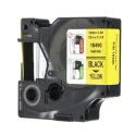 Dymo Black on Yellow Industrial Rhino Flexible Nylon Label Printer Tape, 12 mm Width, 3.5 m Length, Black Print 18490