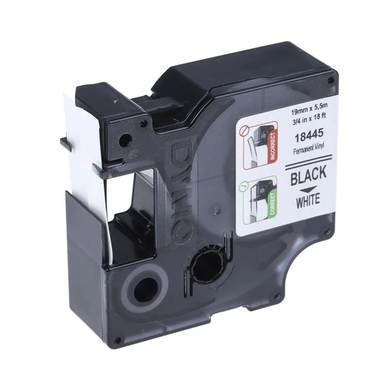 Dymo Black on White Label Printer Tape 19 mm Width, 5.5 m Length 18445