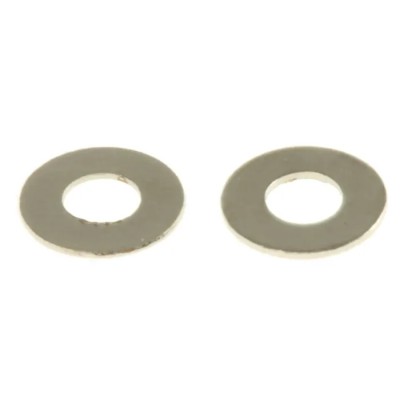 RS PRO Brass Nickel Plated Washers M2 Diameter 2.2mm Thickness 0.3mm DIN 125A 483-0619